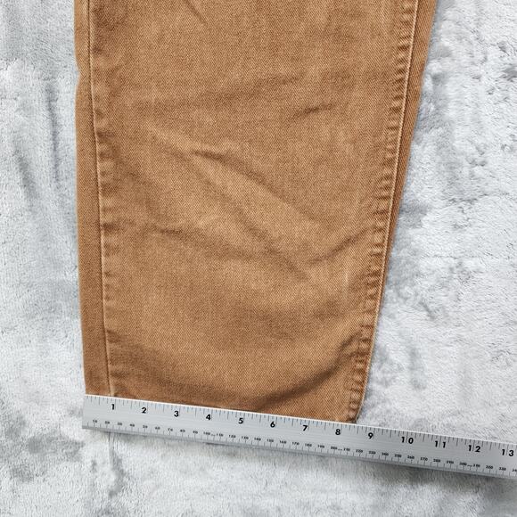 Vintage Lee Jeans Womens 16 Brown High Rise Tapered Leg Cotton Denim Casual - Picture 10 of 11